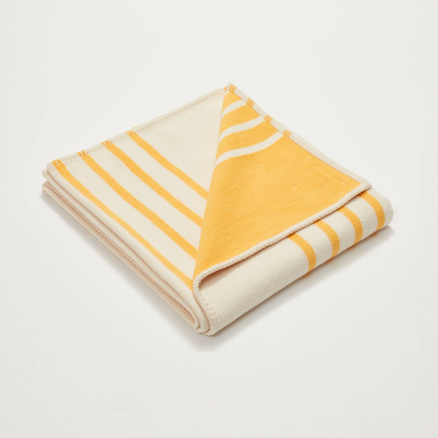 Yellow Stripe Recycled Cotton Blanket