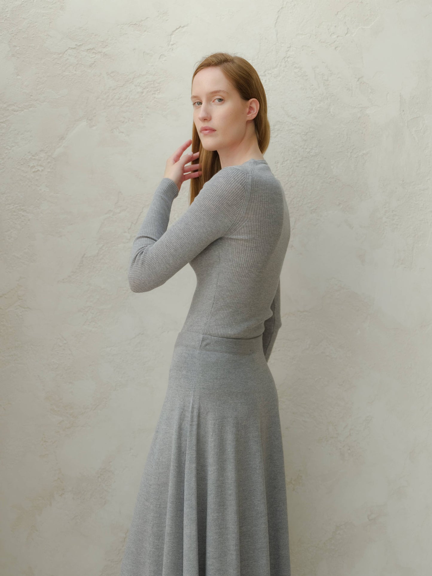 Ribbed Henley Extra Fine Merino Wool Sweater