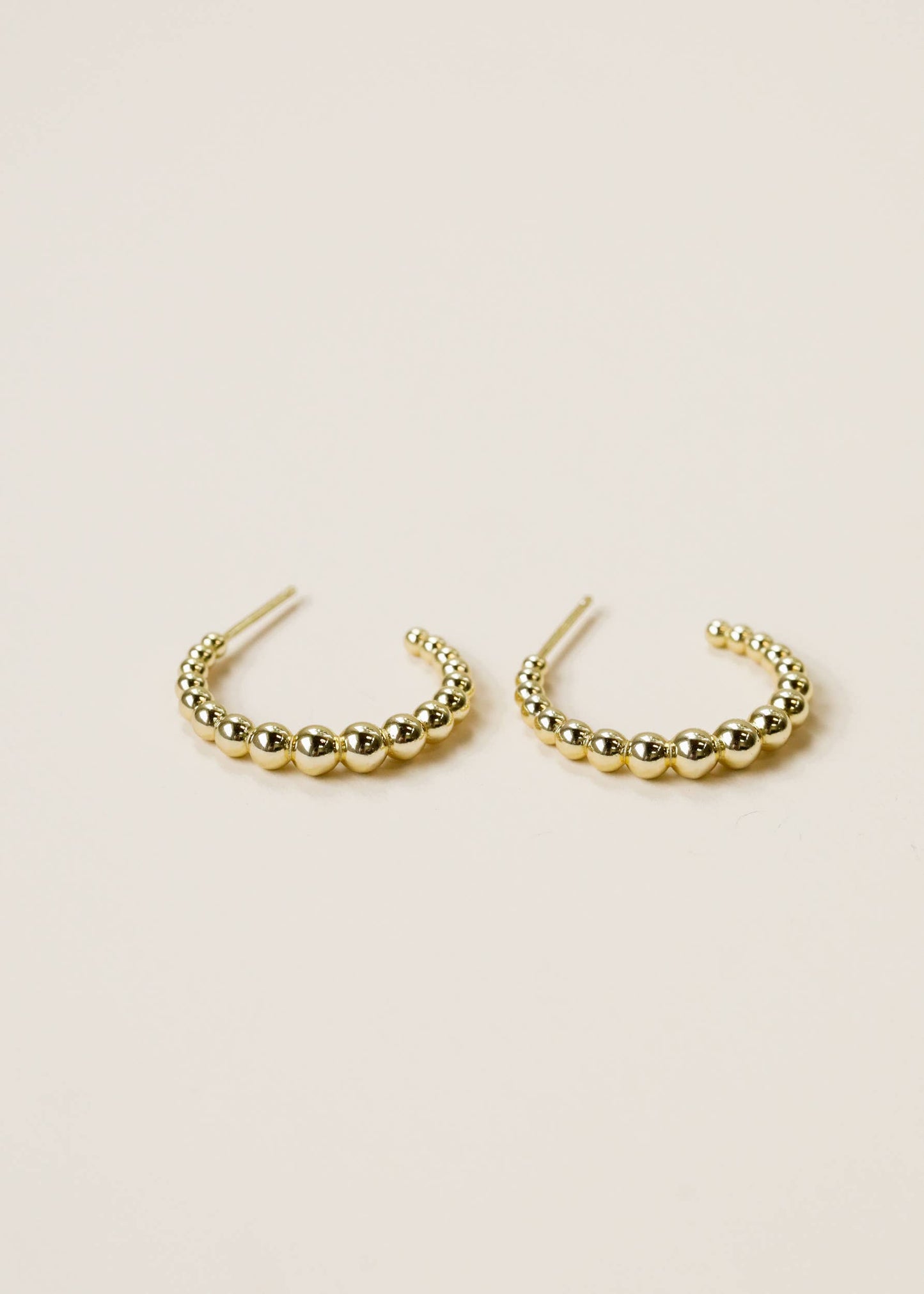 Ball Hoop Gold Earrings | Large