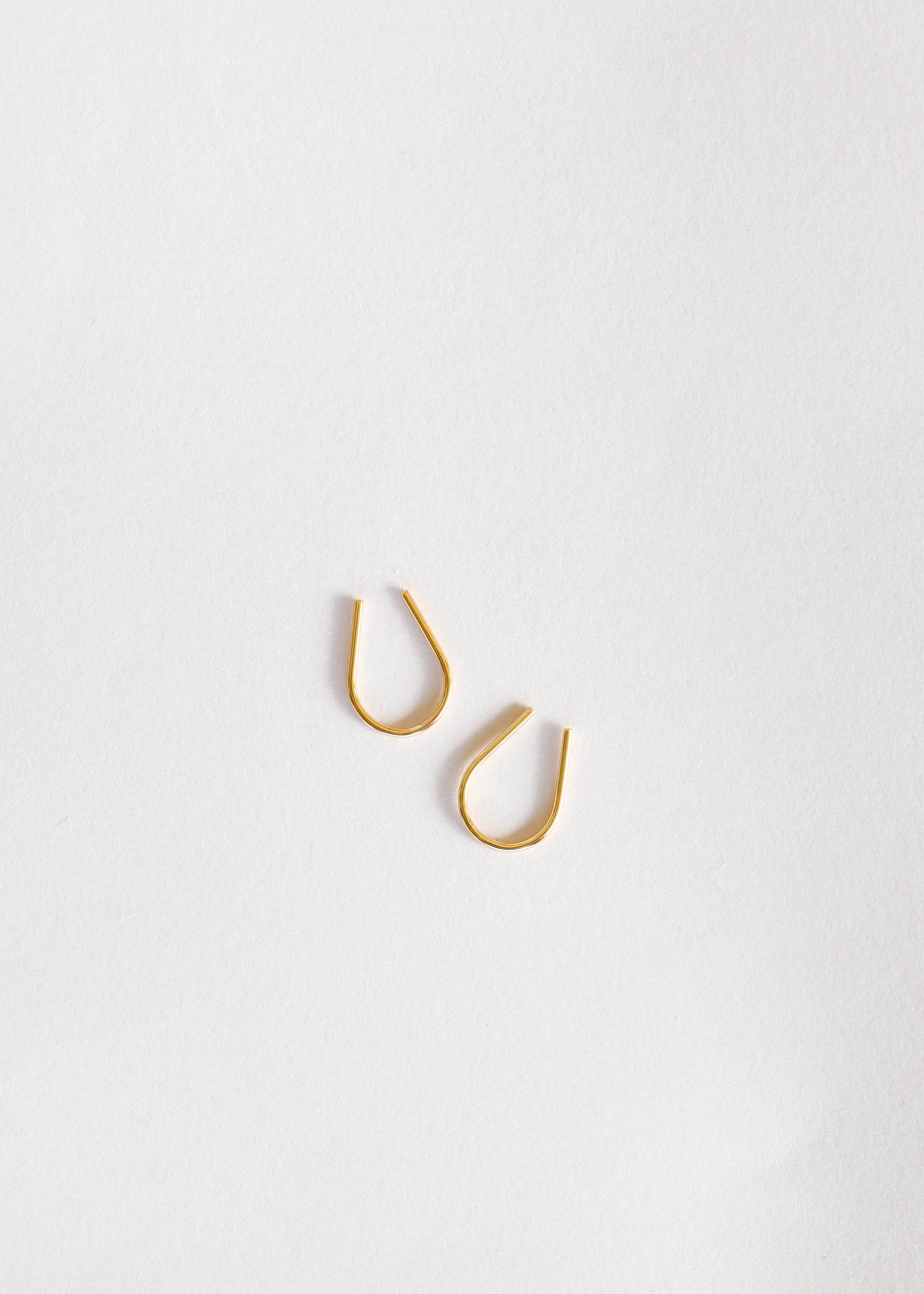 Minimalist Horseshoe Gold Earrings