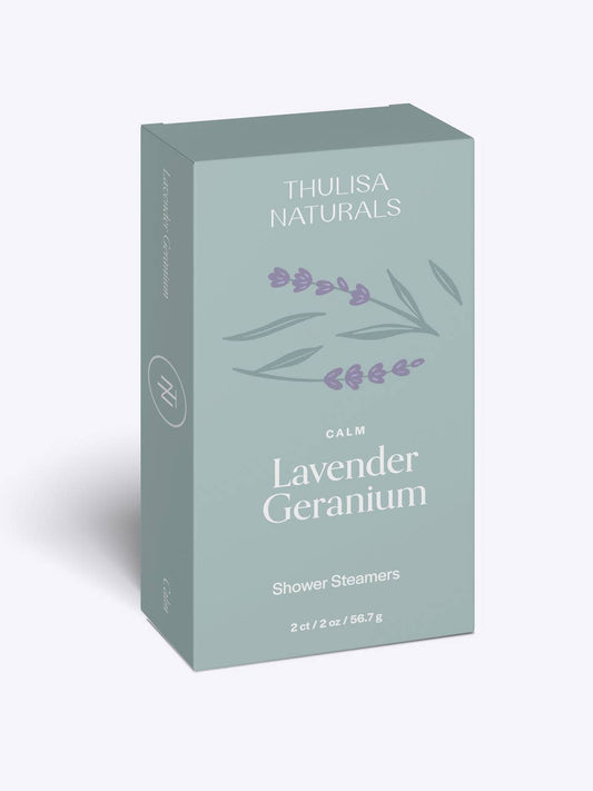 Shower steamers | Lavender + Geranium | 2 pack gift set