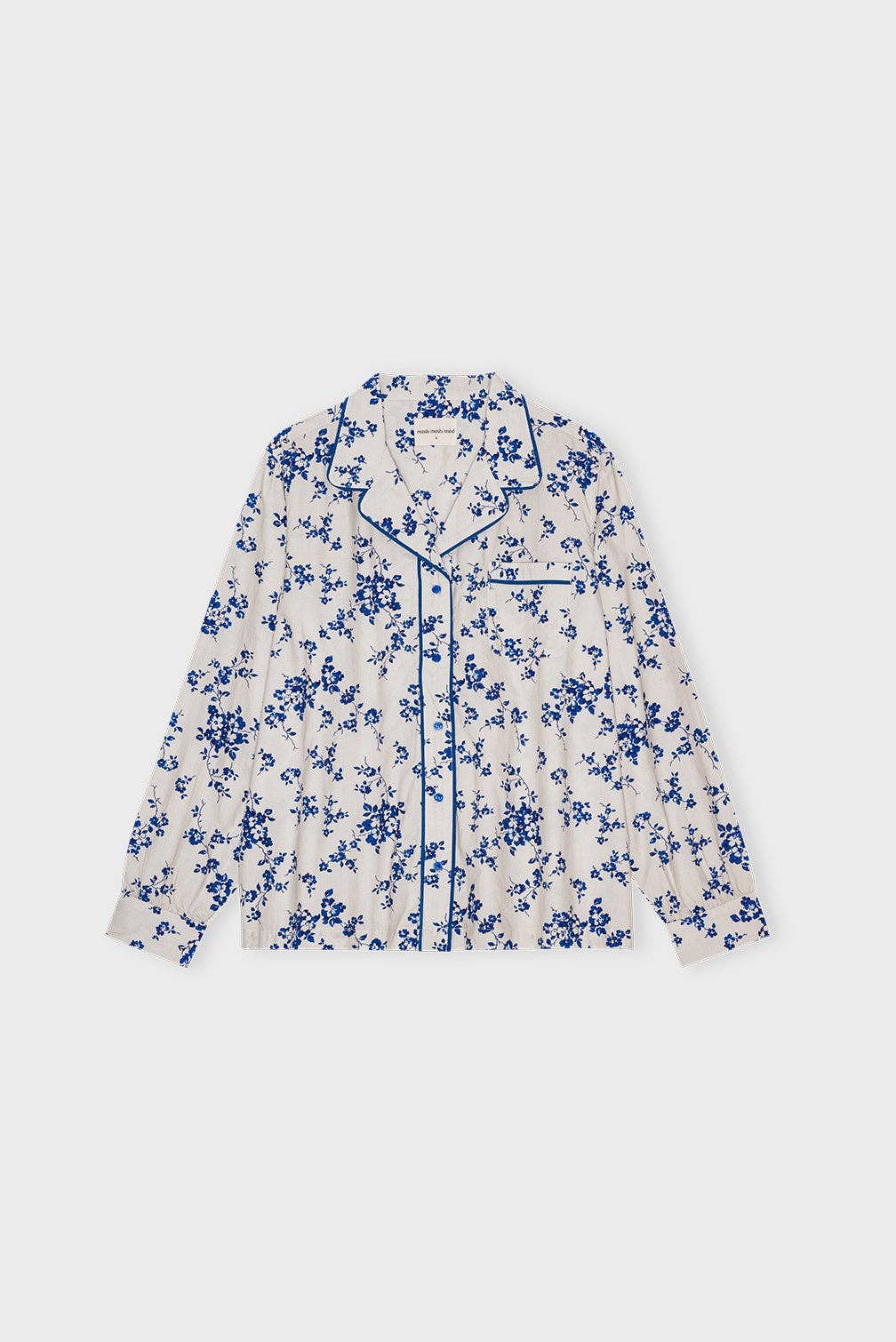 Cotton Poplin Floral Pajama Top