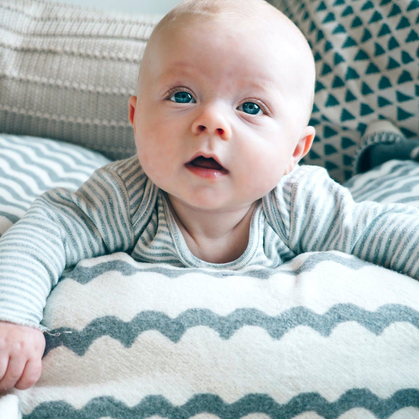 Grey Swell Baby Blanket