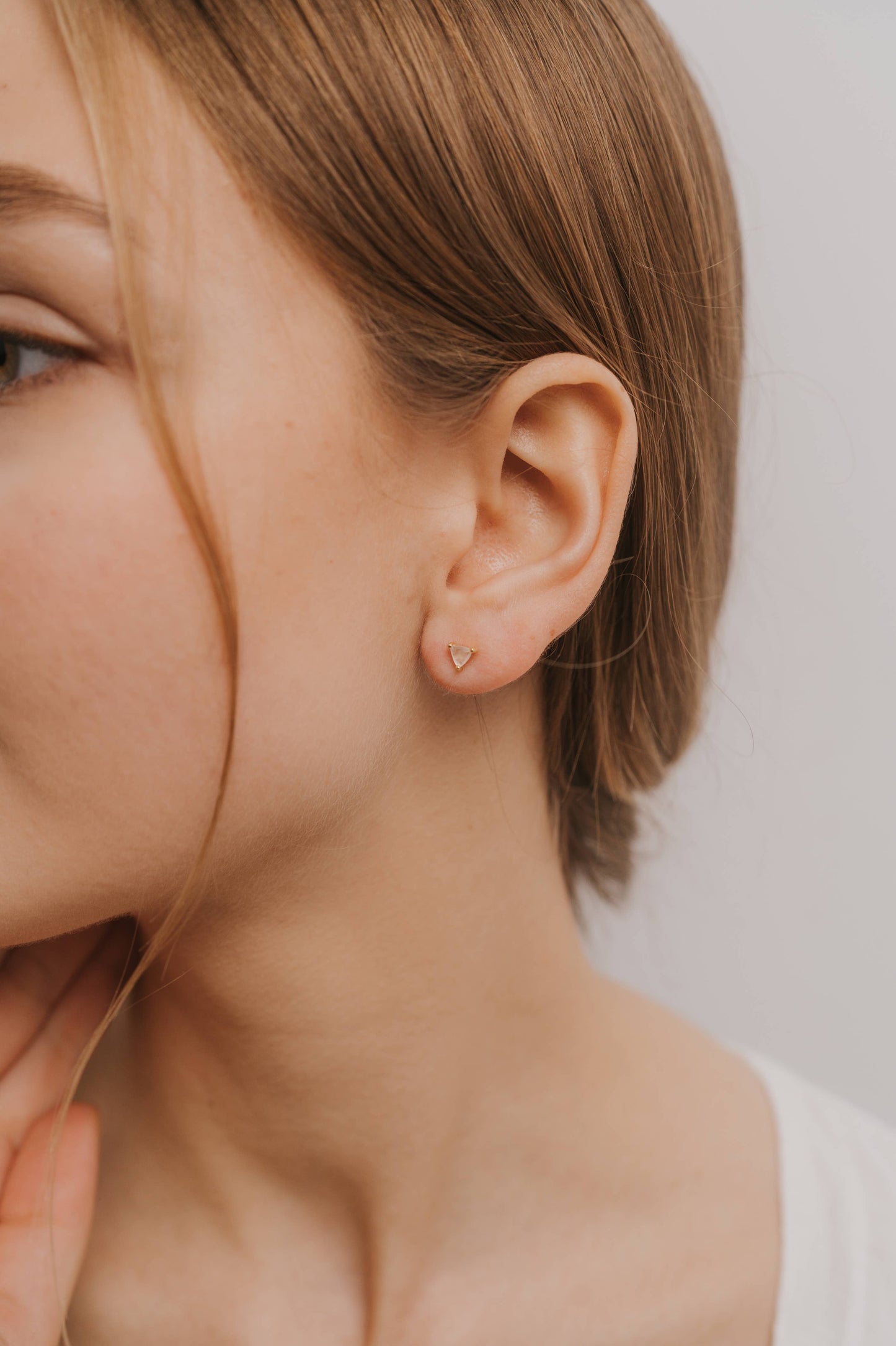 Mini Energy Gem  Rose Quartz Earrings