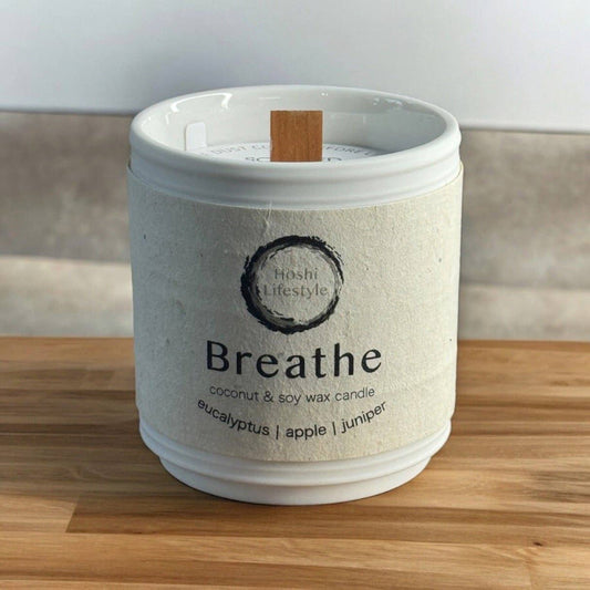 Breathe | Hoshi Lifestyle Hand Poured Candles - 8oz Ceramic Jar