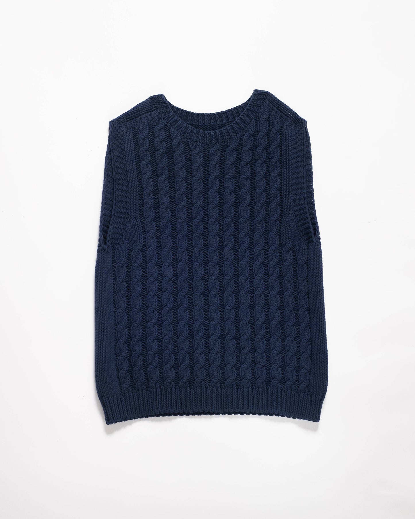 Cable Knit Cotton Sweater Vest