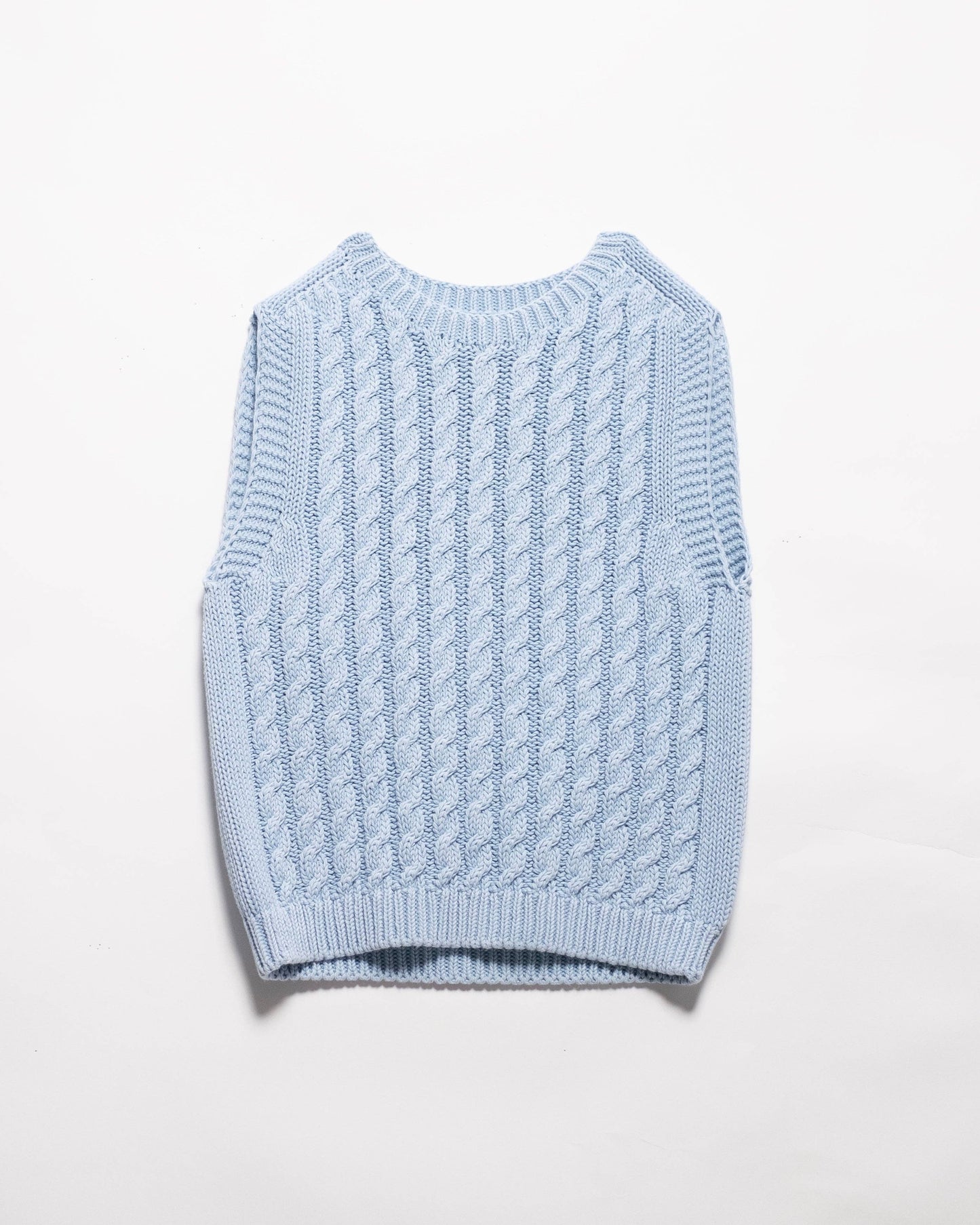 Cable Knit Cotton Sweater Vest