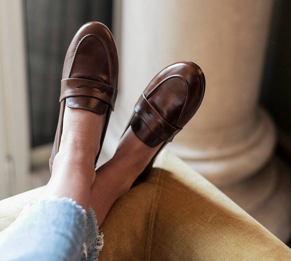 Leather Penny Loafer | Toledo | Chestnut