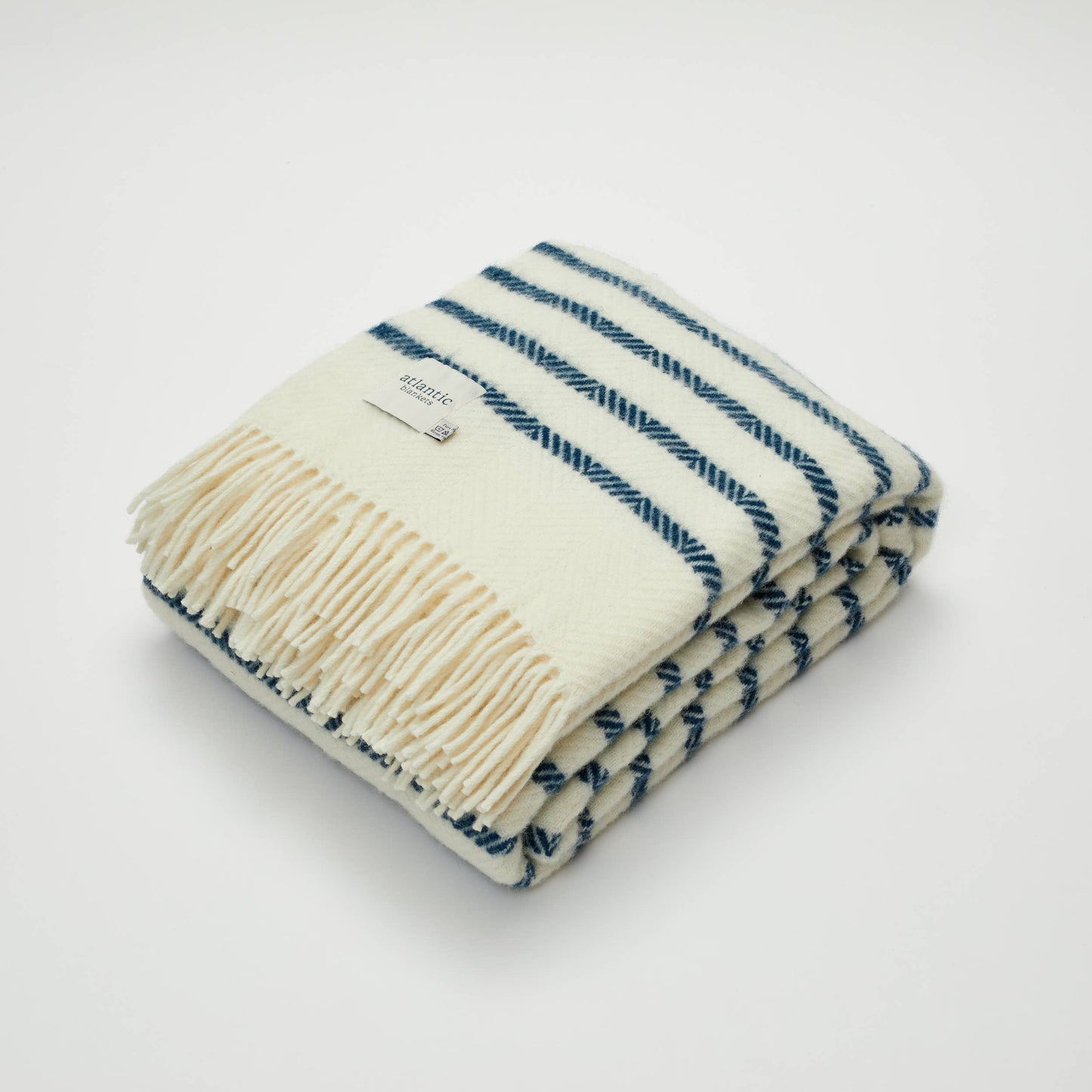 Sailor Blue Stripe Wool Blanket