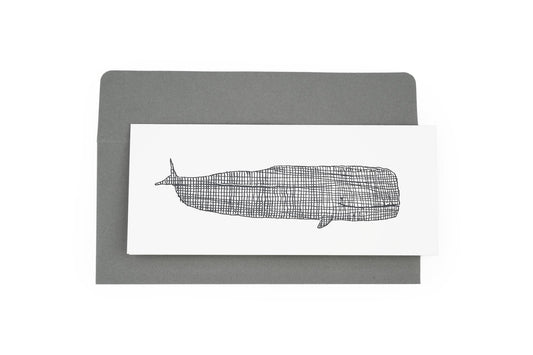 Whale Letter Pressed Greeting Card