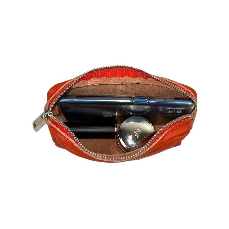 Italian Leather Cosmetic Bag