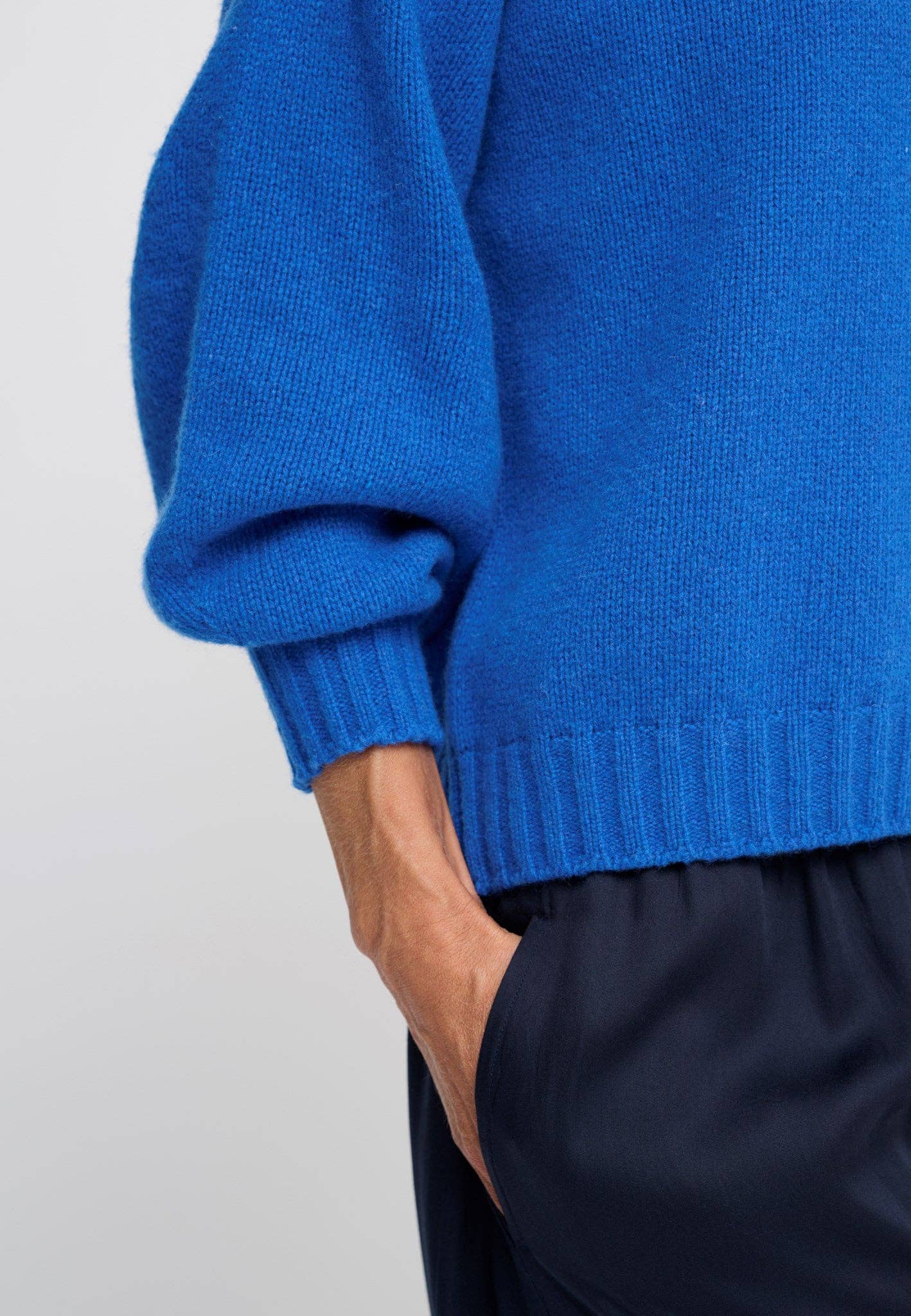 Sienna knit wool - bright blue