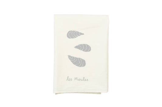 Les moules 100% Cotton Silk Screened Oversized Tea Towel