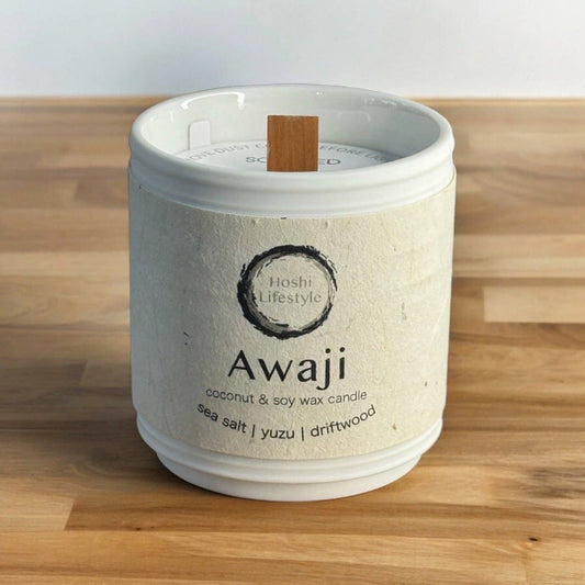 Awaji | Hoshi Lifestyle Hand Poured Candles - 8oz Ceramic Jar