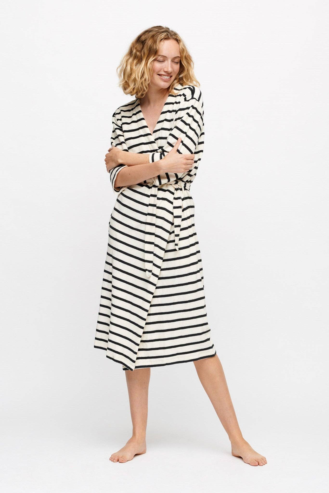 Coastal Stripe Terry Organic Cotton Robe