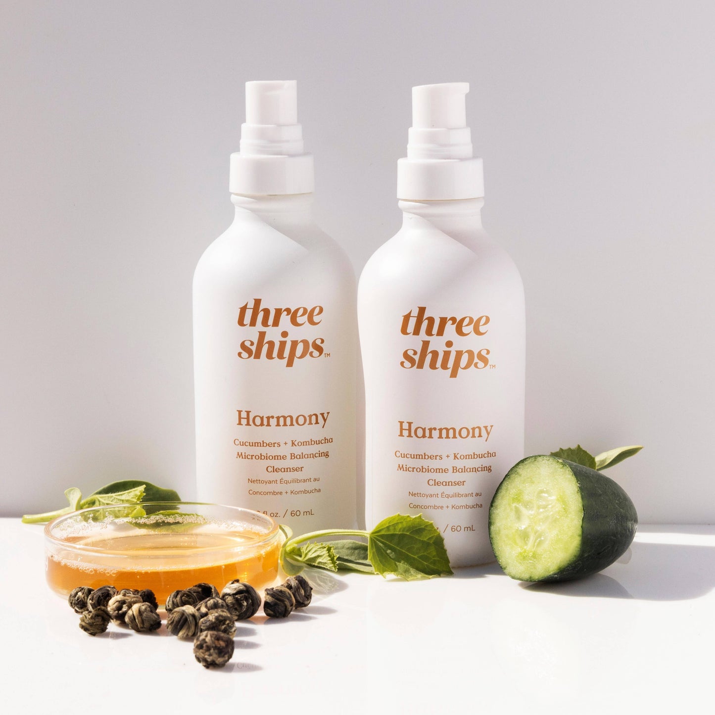 Three Ships Beauty Harmony Cucumber + Kombucha Microbiome Cleanser (118mL)