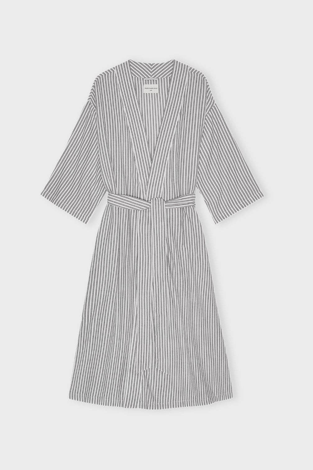 Striped Organic Cotton Flannel Robe