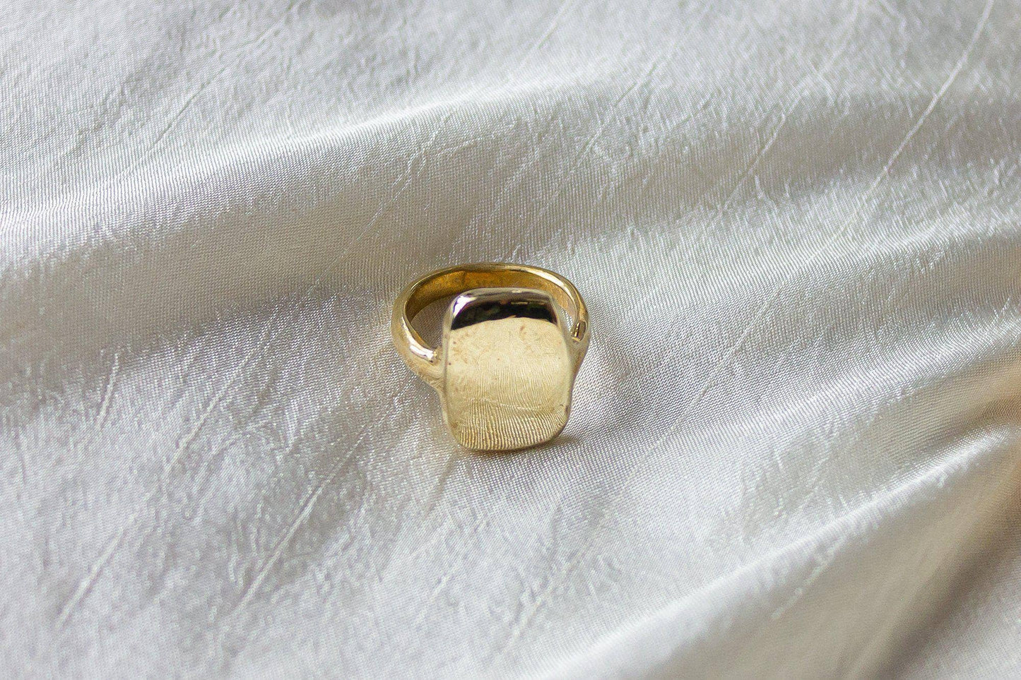 Classic Recycled Brass Signet Ring