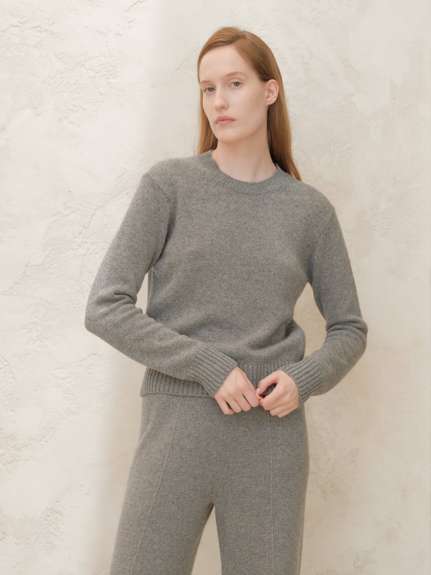 Cashmere Blend Classic Crewneck Sweater