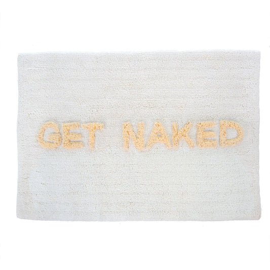 "Get Naked" Tufted Cotton Bath Mat