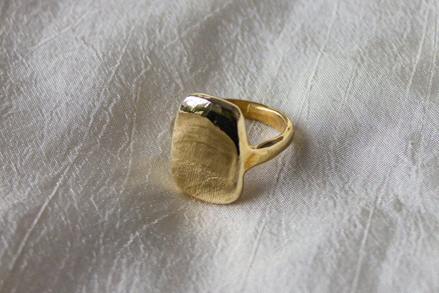 Classic Recycled Brass Signet Ring