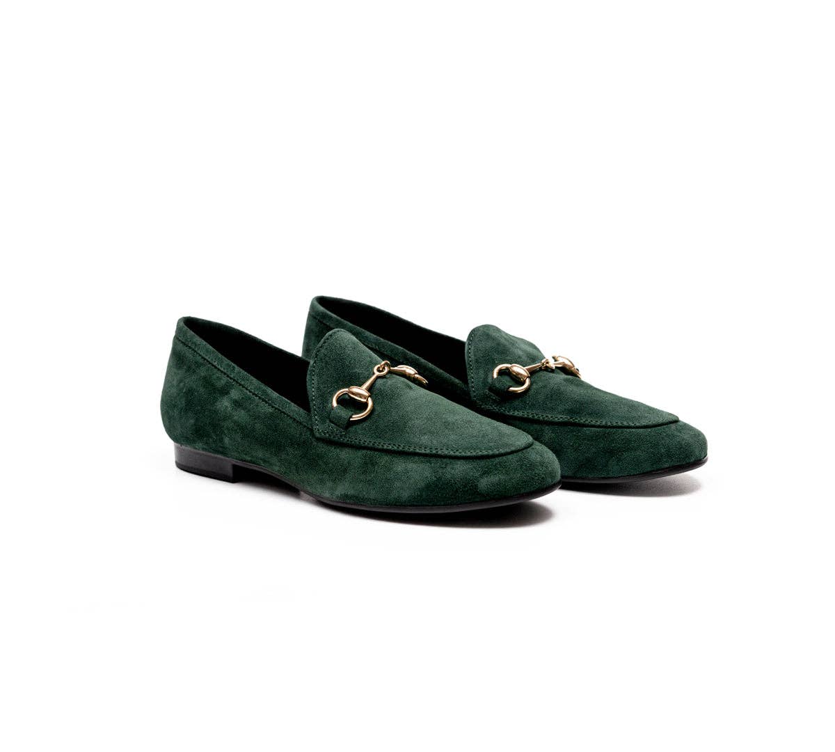 Classic Chain Suede Leather Loafer Shoes Toledo | Forest Green