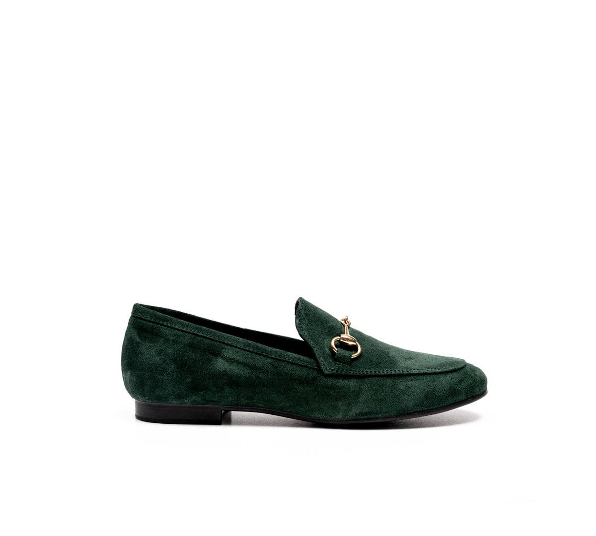 Classic Chain Suede Leather Loafer Shoes Toledo | Forest Green