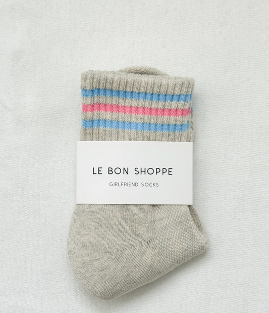 Le Bon Shoppe Girlfriend Socks | Bright Grey