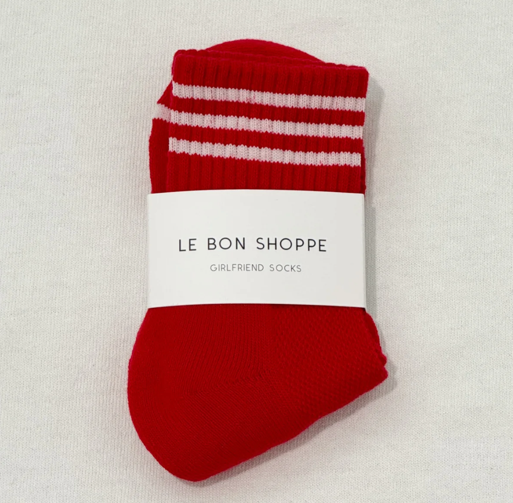 Le Bon Shoppe Girlfriend Socks |  Scarlet