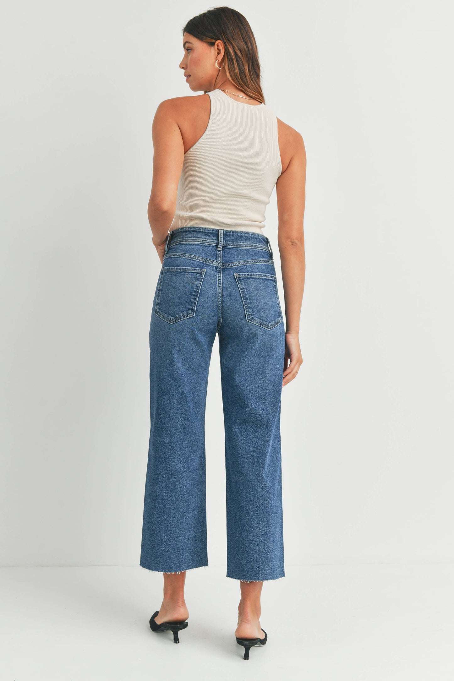 Utility Wide Leg Denim Jeans