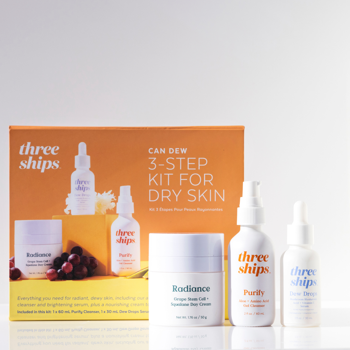 Three Ships Beauty Can Dew 3-Step Kit for Glowing Skin