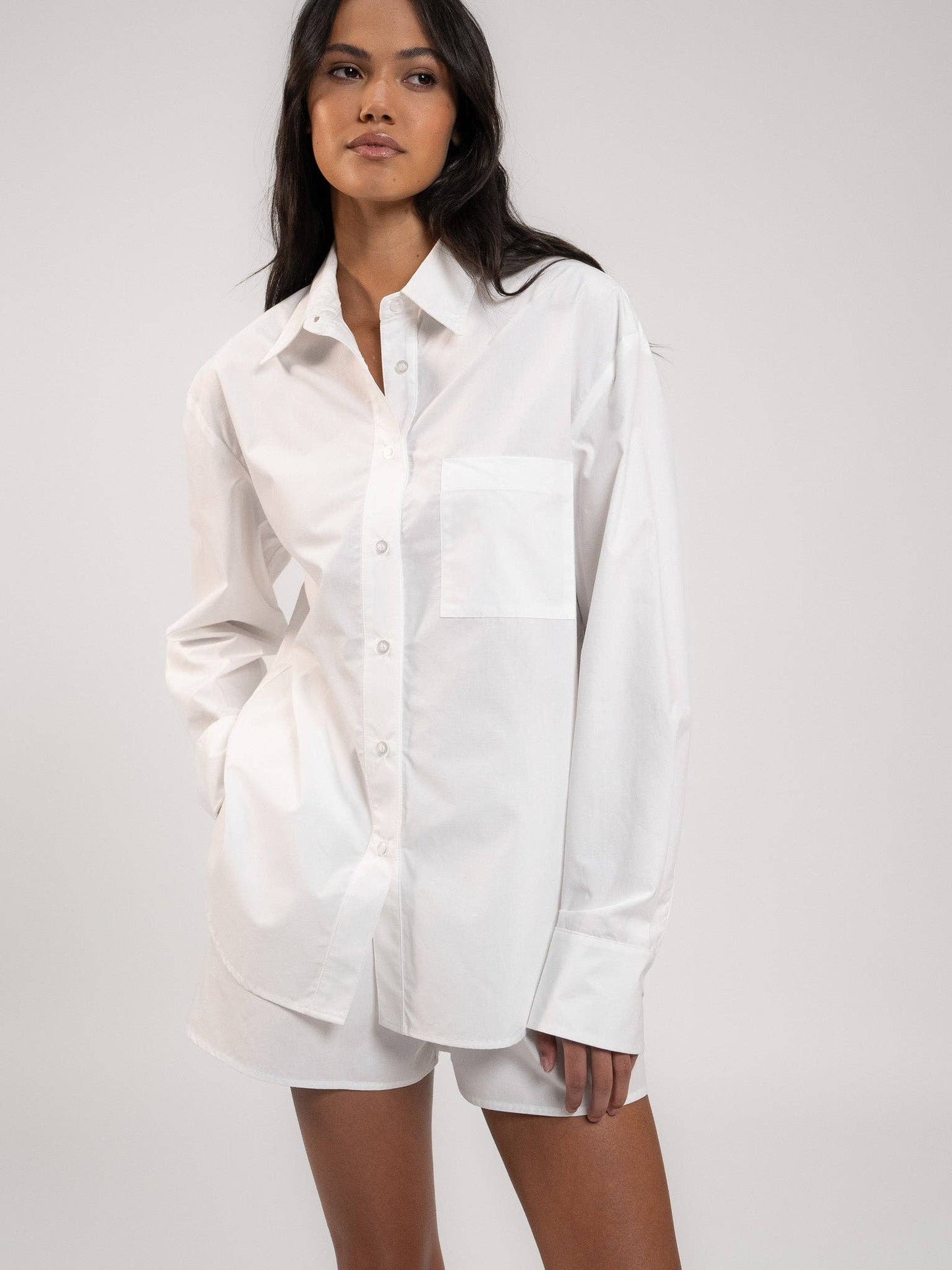 Oversized White "Manna" Cotton Blouse