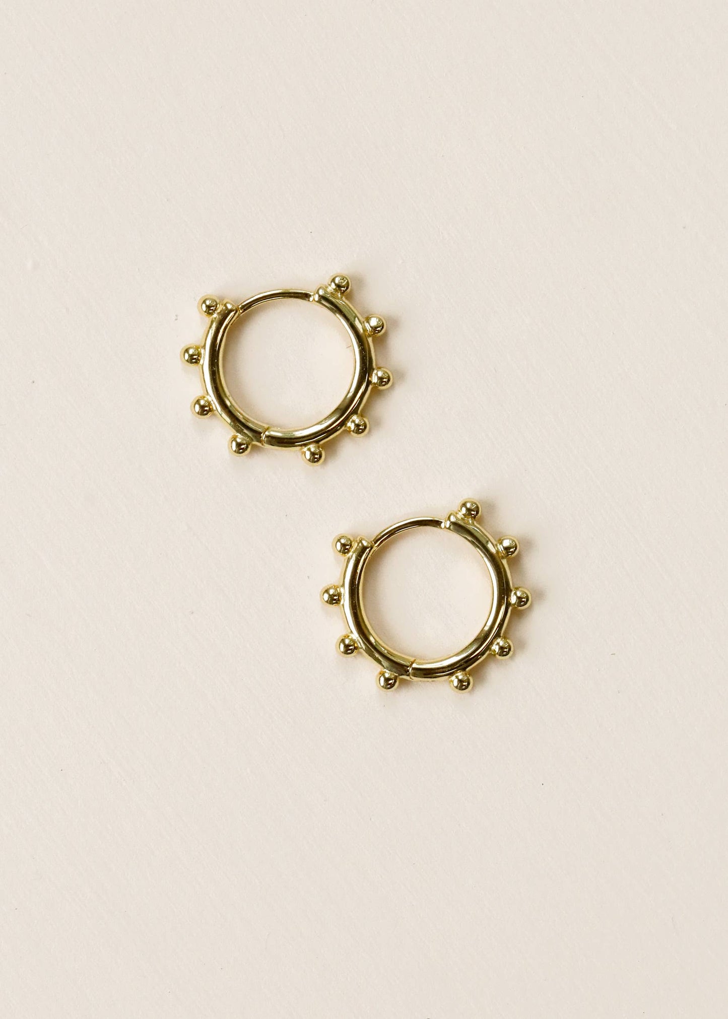 Gold Hoop Beaded Earrings