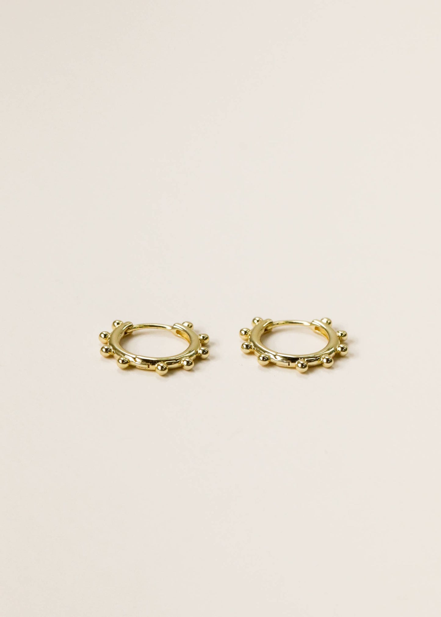 Gold Hoop Beaded Earrings