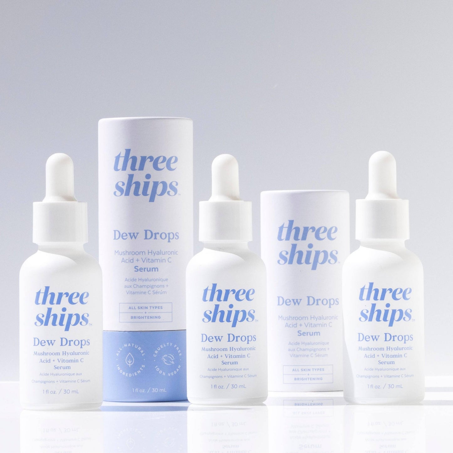 Three Ships Beauty Dew Drops Mushroom Hyaluronic Acid + Vitamin C Serum