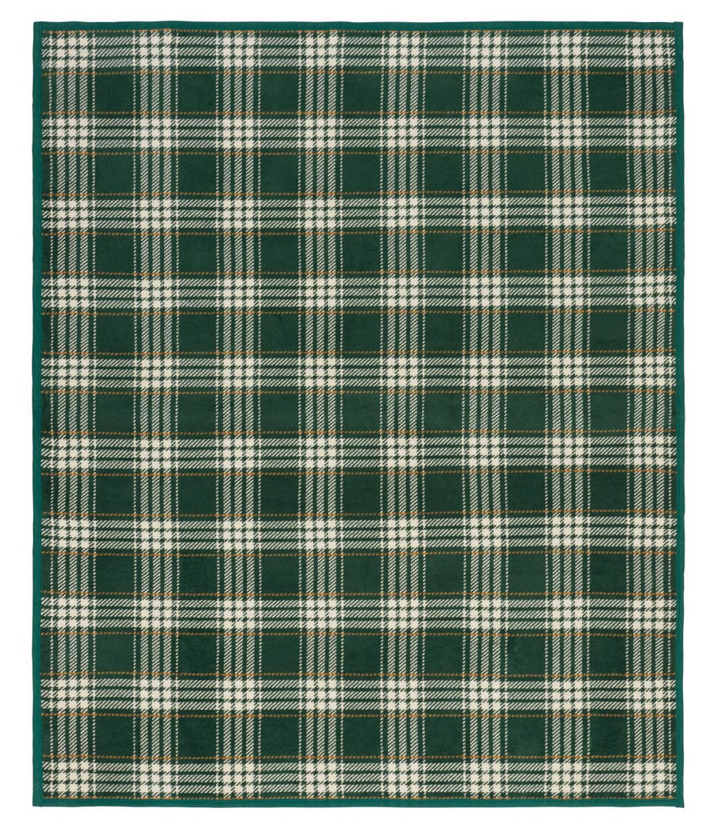 Autumn Plaid Evergreen Blanket