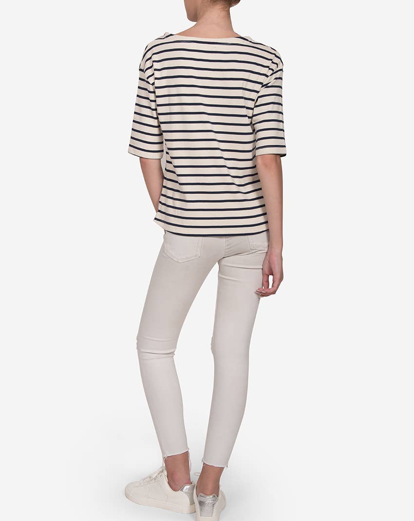 Mariner Striped Top | Navy + Cream