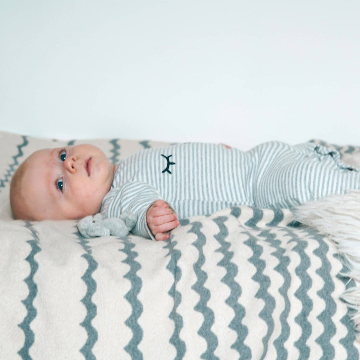 Grey Swell Baby Blanket