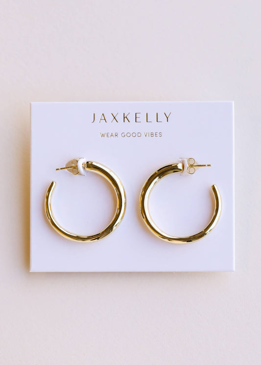 Everyday Gold Hoop Earrings | Medium