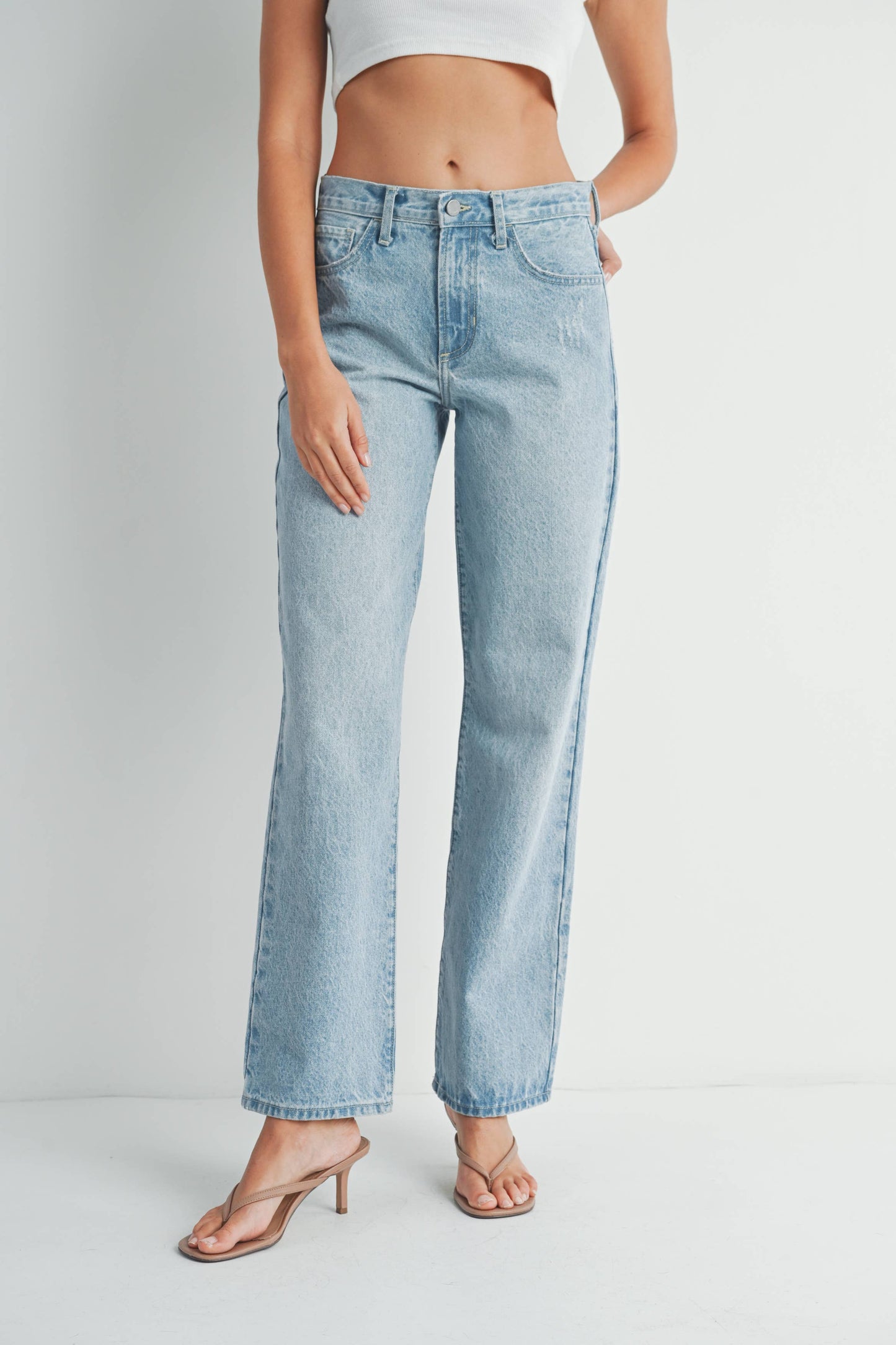 Denim Relaxed Straight Jeans