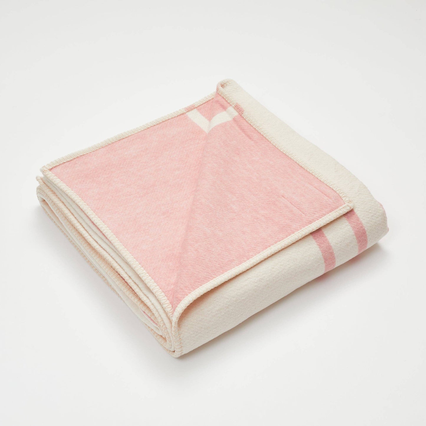 Pink Stripe Recycled Cotton Blanket