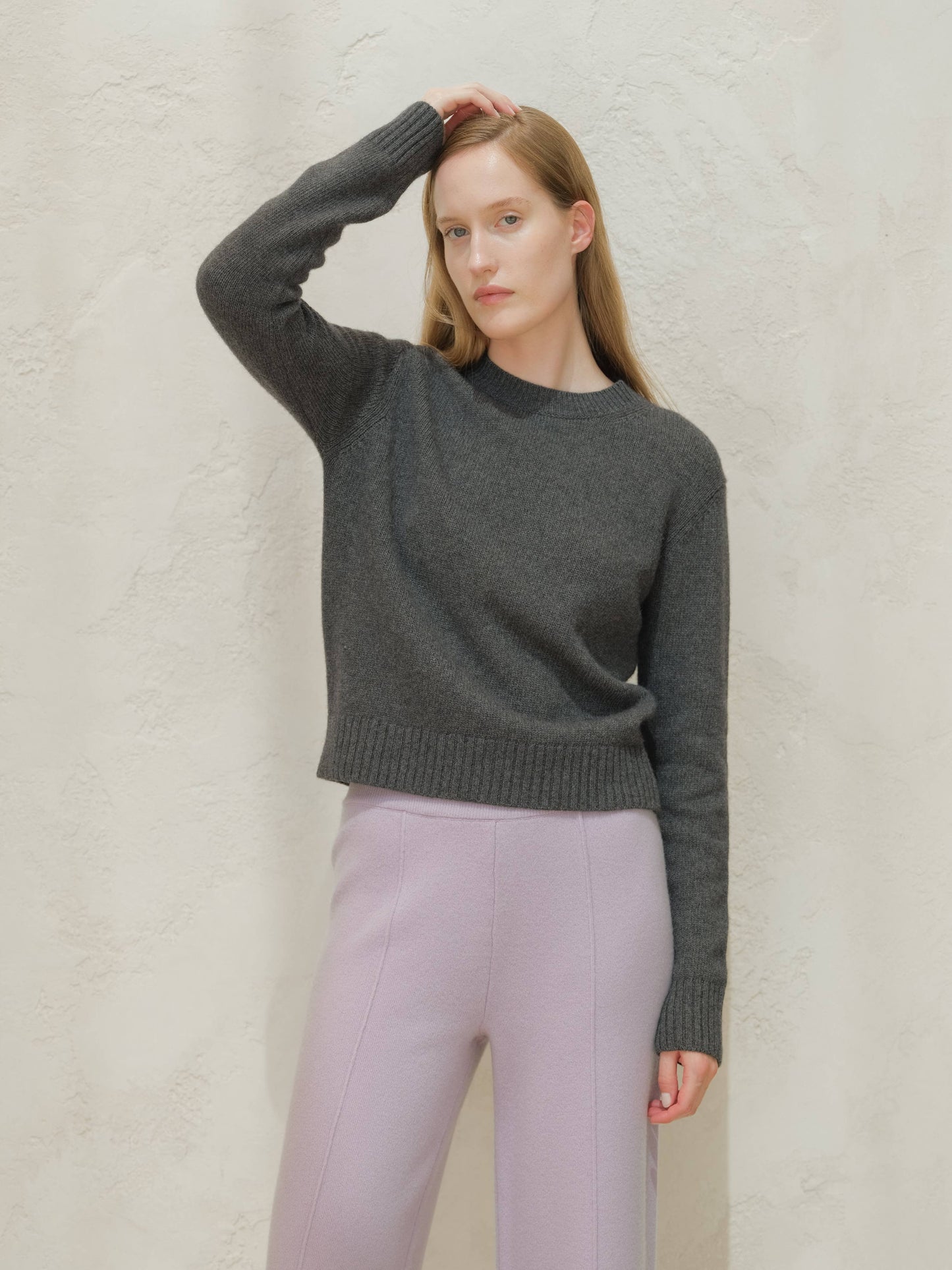 Cashmere Blend Classic Crewneck Sweater