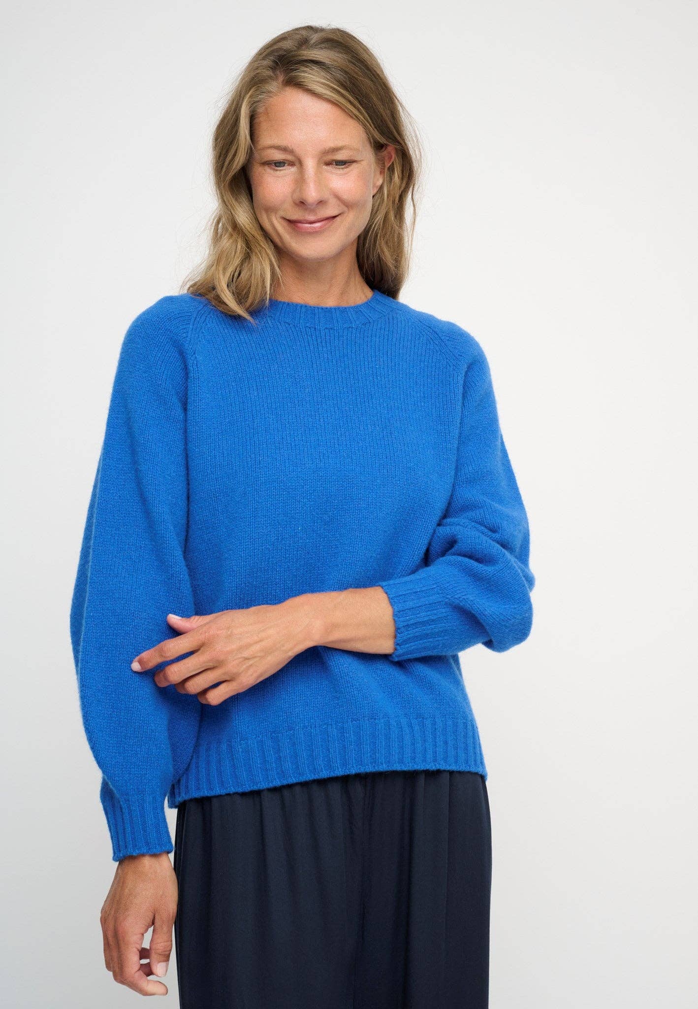 Sienna knit wool - bright blue