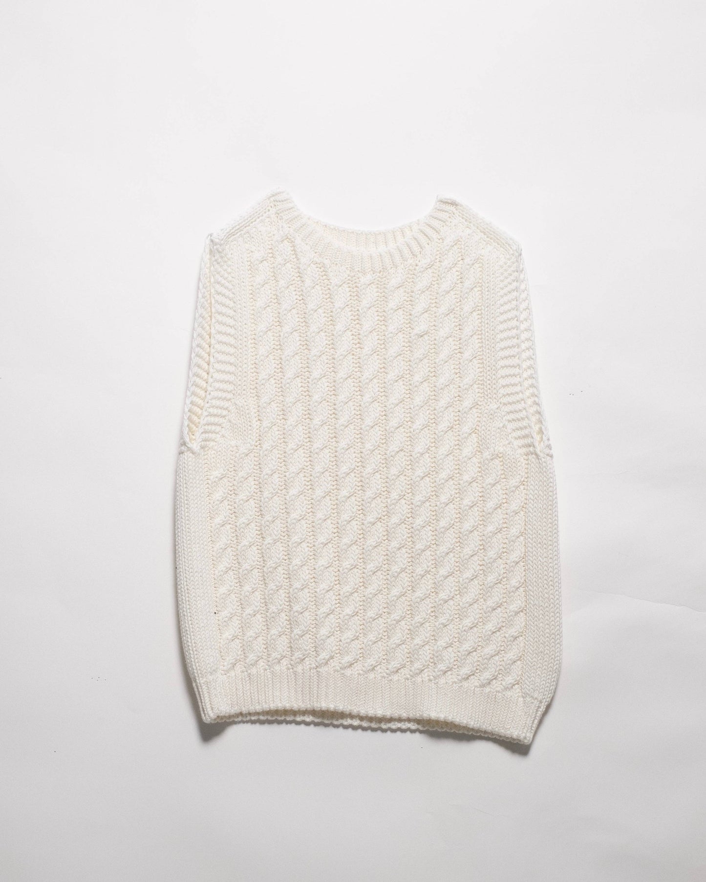 Cable Knit Cotton Sweater Vest