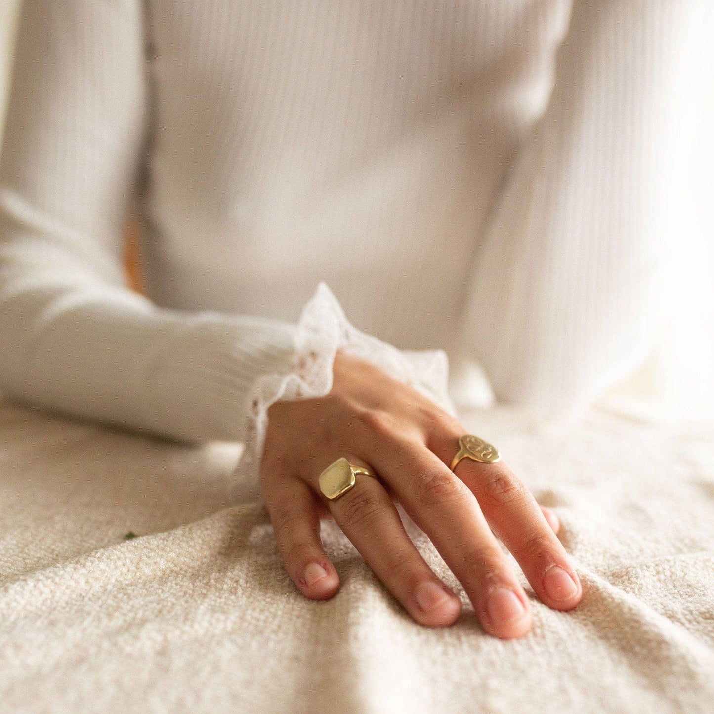 Classic Recycled Brass Signet Ring